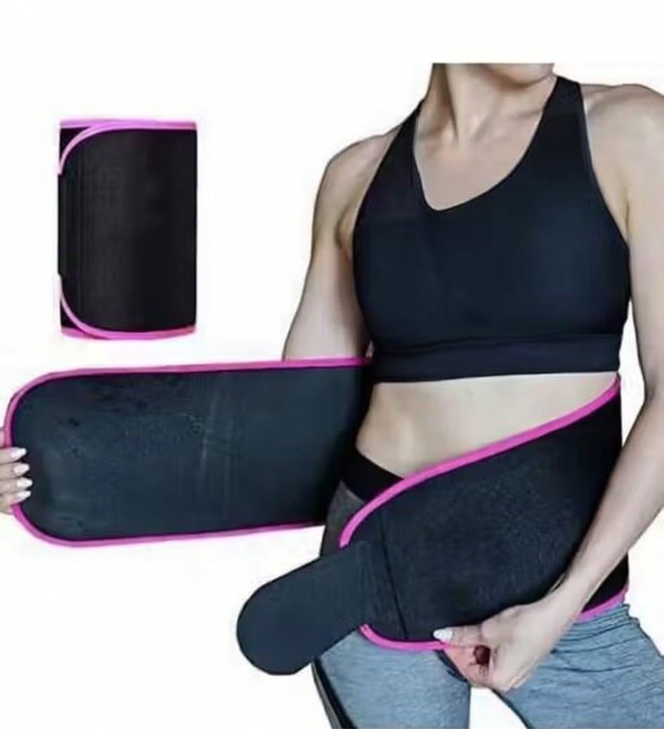 Waist Trimmer Belt for Men & Women | Sweat Belt for Workout & Gym | Adjustable Tummy Support Belt | Free Size | Pack of 1