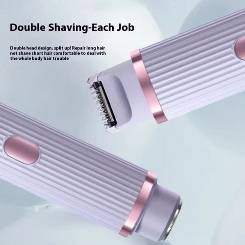 2 in 1 Women Electric Shaver Dual Head Bikini Trimmer for Women IPX7 Waterproof Wet & Dry Use Body Hair Trimmer and Facial Hair Remover for Bikini Underarm Leg Arm Body Face Rs 1,868