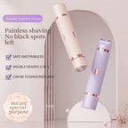 2 in 1 Women Electric Shaver Dual Head Bikini Trimmer for Women IPX7 Waterproof Wet & Dry Use Body Hair Trimmer and Facial Hair Remover for Bikini Underarm Leg Arm Body Face Rs 1,868