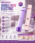 2 in 1 Women Electric Shaver Dual Head Bikini Trimmer for Women IPX7 Waterproof Wet & Dry Use Body Hair Trimmer and Facial Hair Remover for Bikini Underarm Leg Arm Body Face Rs 1,868