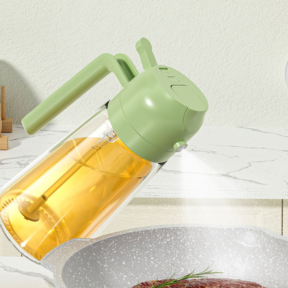 2 In 1 Oil Sprayer Bottle Kitchen Tool For Cooking Baking BBQ Easy Spray And Convenient Use - 470ML